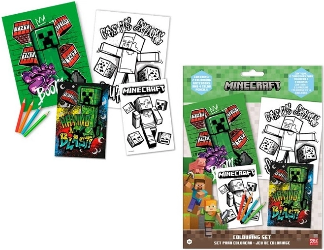 Kit de coloriage Minecraft avec autocollants