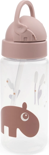 Done by Deer gourde avec paille Ozzo rose 350 ml