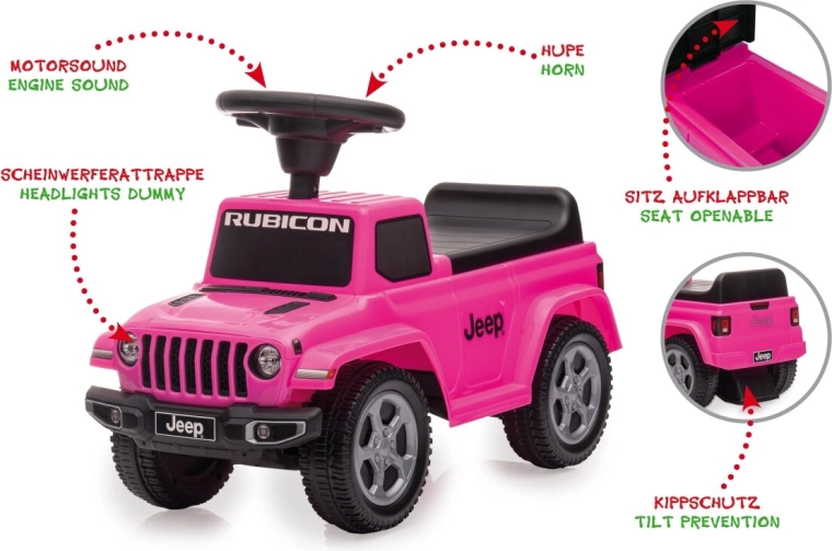 Porteur enfant Jeep Gladiator rose