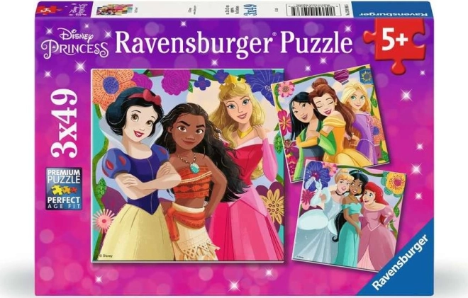 Puzzle Ravensburger Disney : Princesses de contes de fées 3x49 pièces