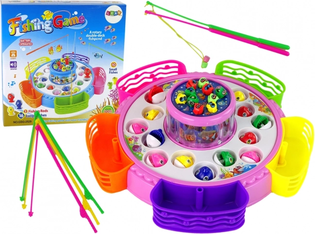 Jeu de pêche pour enfants – rose, lumières et sons