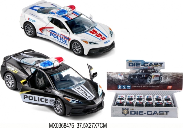 Voiture de police en métal 1:32