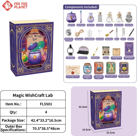 Kit du petit alchimiste avec chaudron magique