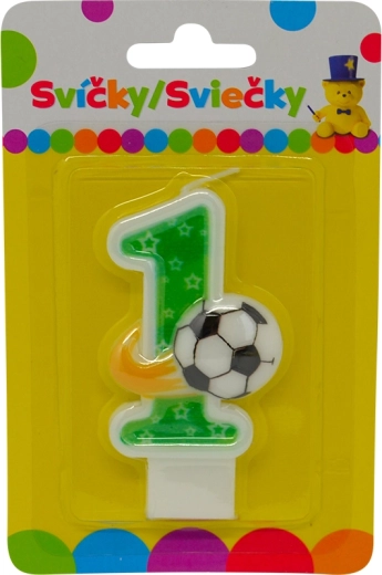 Bougie d’anniversaire numéro 1 avec ballon