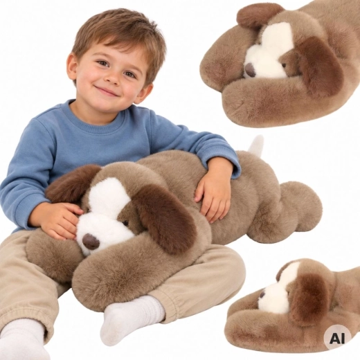 Chien en peluche sensorielle lestée WOOPIE 1,5 kg
