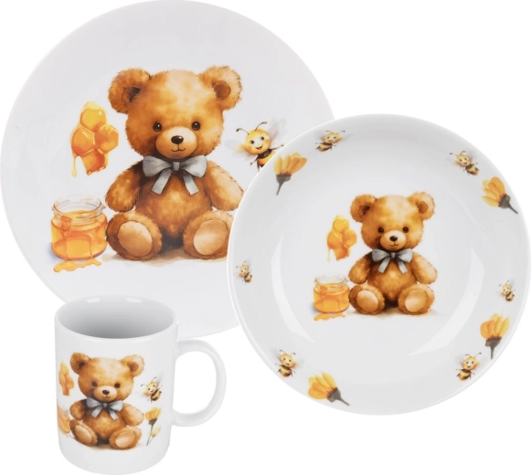 Ensemble de vaisselle pour enfants Ourson 3 pcs