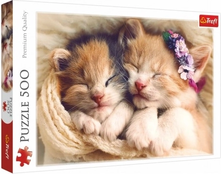 Puzzle Trefl 500 pièces chatons endormis