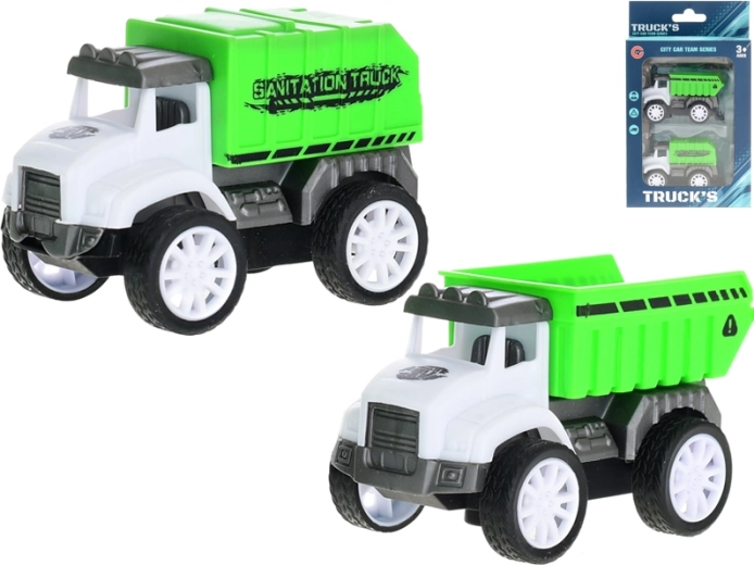 Set de petites voitures de nettoyage 7,5 cm à rétrofriction, 2 pcs