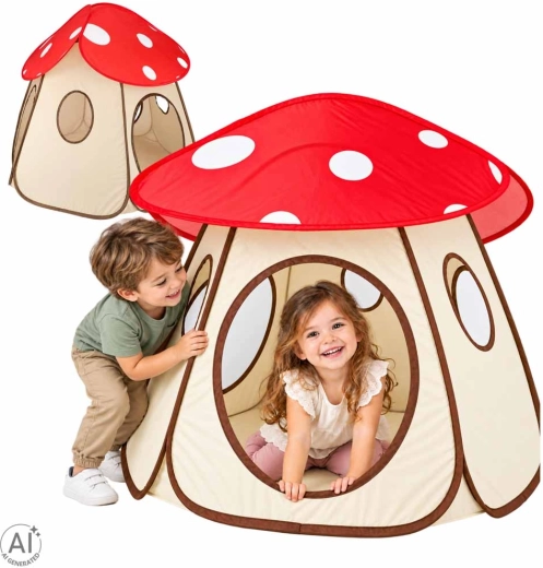 Tente pliable pour enfants en forme de champignon