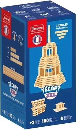 Jeujura – jeu de construction en bois Técap 3XL (100 pièces)