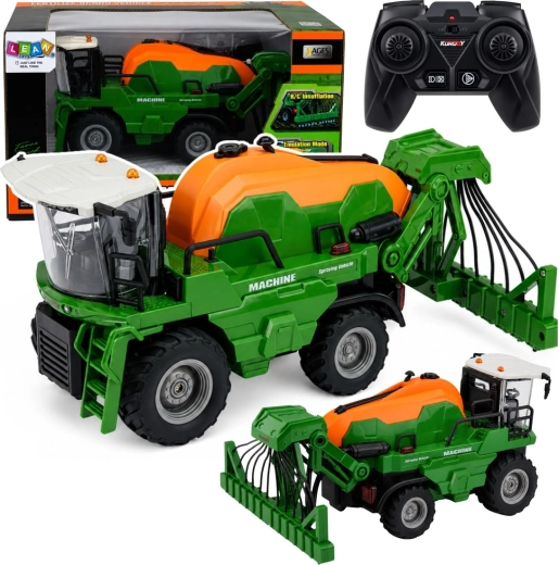 Moissonneuse-batteuse agricole télécommandée avec pulvérisateur 1:24