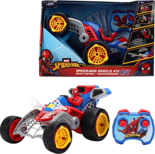 Buggy Spider-Man télécommandé avec tir de toiles d’araignée, échelle 1:20
