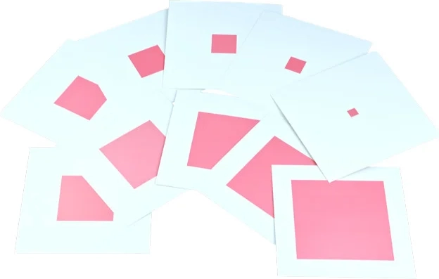 Cartes de contrôle Montessori Moyo pour la tour rose