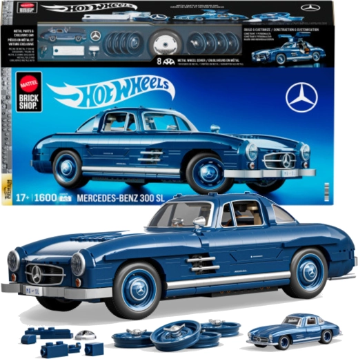 Set de construction HOT WHEELS Mercedes‑Benz 300 SL 1:12, 1600 pièces