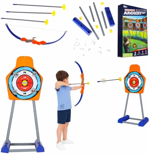Arc pour enfants avec flèches à ventouse et cible mobile