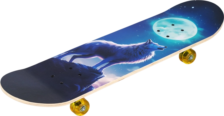 Skateboard Wolf 31" avec motif loup