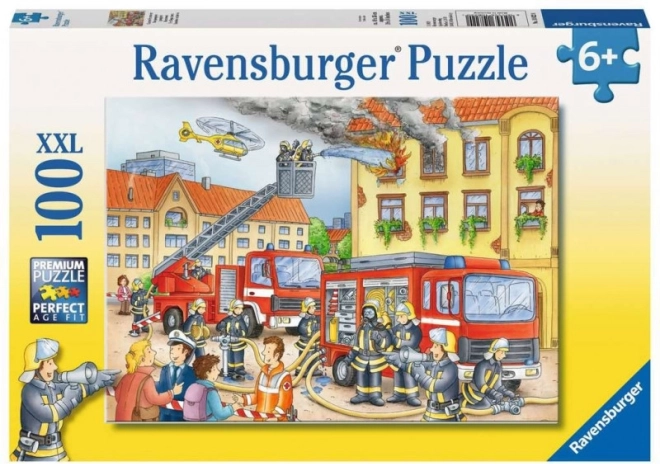 Puzzle Ravensburger pompiers, 100 pièces