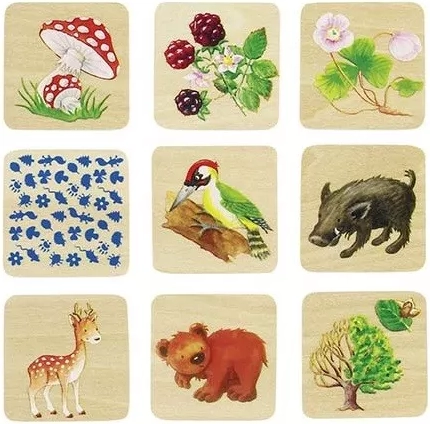 Mémory en bois forêt – 32 pièces