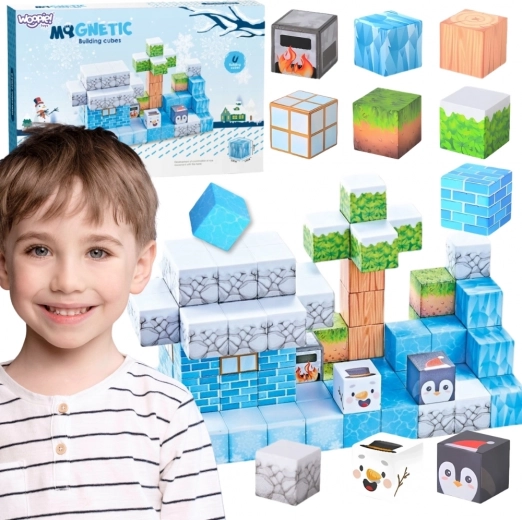 Woopie blocs de construction magnétiques – monde hivernal 66 pcs