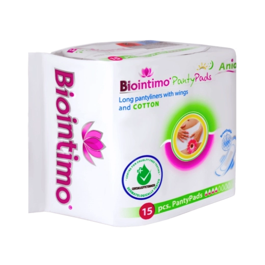 Biointimo Anion protège-slips intimes pour femme avec ailettes pour un usage quotidien