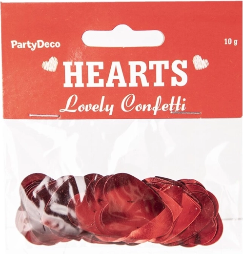 Confettis cœurs rouges 10 g