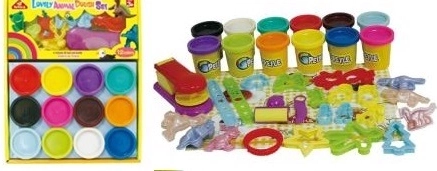 Kit de pâte à modeler créatif pour enfants – 12 pots et accessoires
