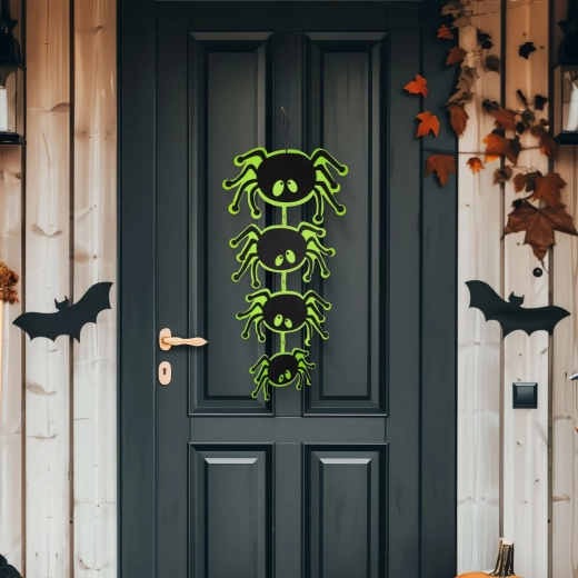 Décoration d’Halloween suspendue en forme d’araignée en feutre