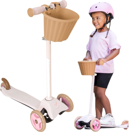 EVO trottinette tricycle pour enfants avec panier Mini Cruiser rose