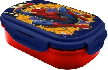 Boîte à goûter Spider-Man avec cuillère-fourchette 21 × 14 × 6 cm
