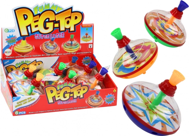 Toupie traditionnelle pour enfants 15 cm x 14 cm, 3 motifs