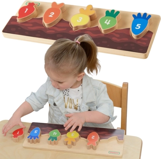 Masterkidz jardin en bois – chiffres, couleurs et légumes