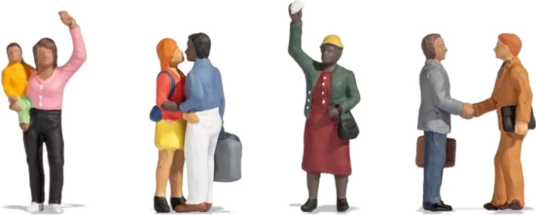 Set de figurines Noch – Adieux à la gare H0