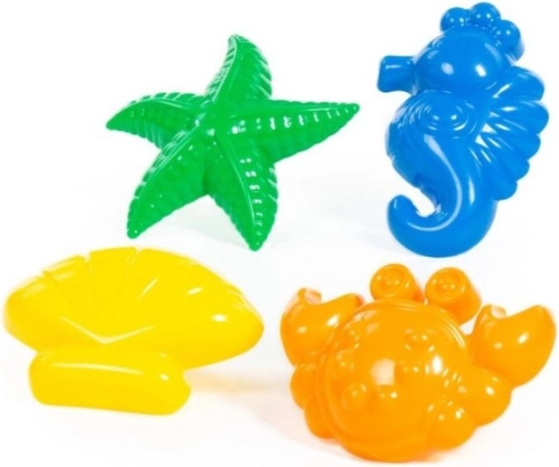 Ensemble de moules à sable – animaux marins, 4 pièces