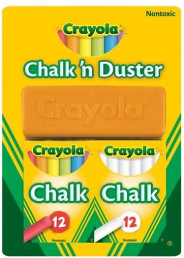 Craies Crayola blanches et colorées avec effaceur