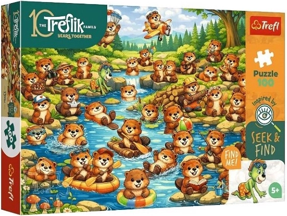Puzzle Trefl Seek & Find « Les castors en action » – 100 pièces