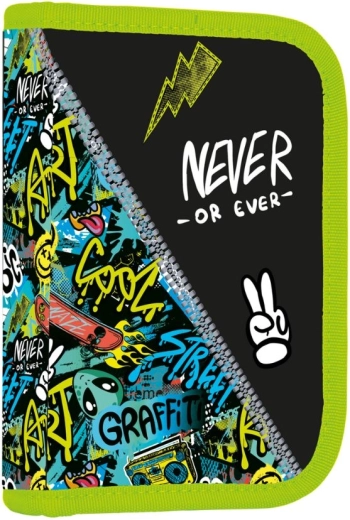 Trousse scolaire à 1 étage avec 2 rabats Funny Boy, vide