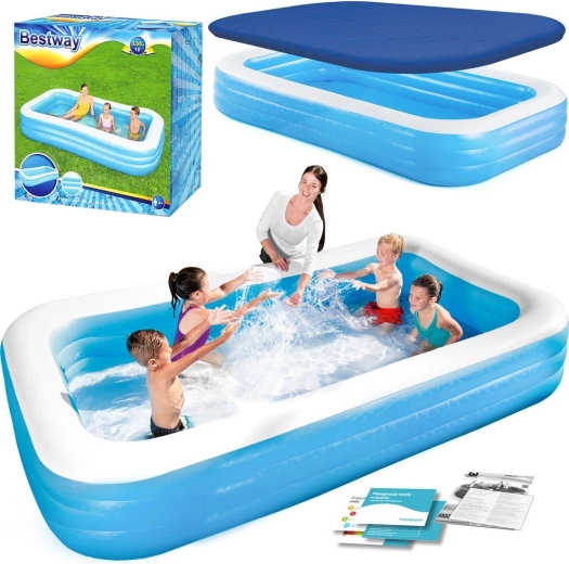 Piscine familiale gonflable avec bâche 305 × 183 × 56 cm BESTWAY