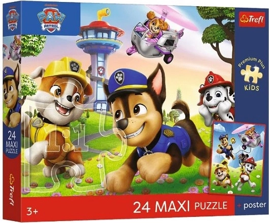 Trefl maxi puzzle 24 pièces Pat' Patrouille promenade joyeuse + poster