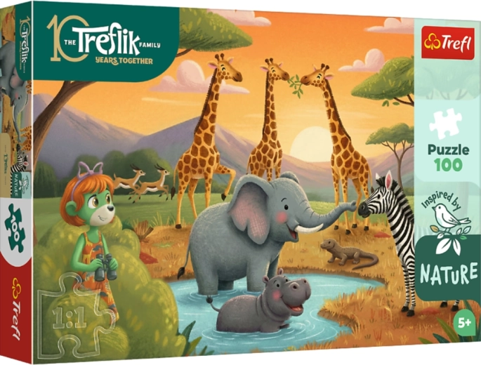 Puzzle 100 pièces – joyeuse bande FAMILLE TREFLIK – TREFL