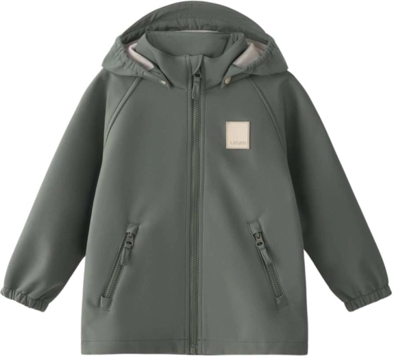 Veste softshell Leokid lake agave green, taille 92