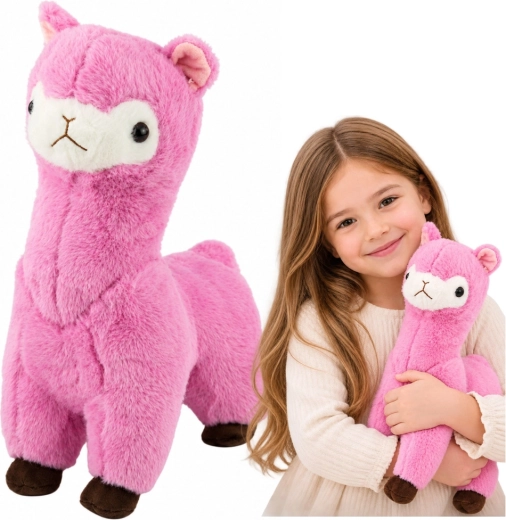 Alpaga en peluche rose 38 cm - 1 pièce