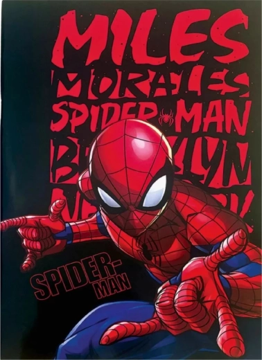 Cahier scolaire ligné Spider-Man B5 noir – 40 pages