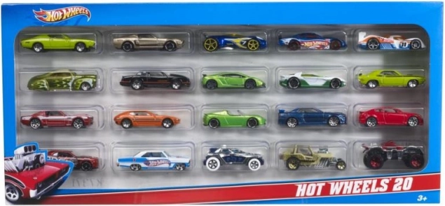 Coffret de voitures Hot Wheels 20 pcs