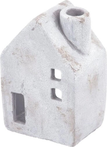 Photophore en béton gris en forme de maison 16 cm