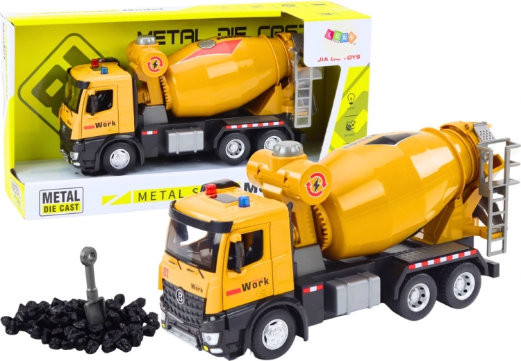 Camion toupie jaune avec effets lumineux et sonores