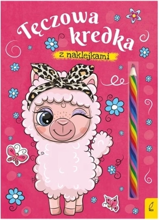 Lama – livre de coloriage avec crayon arc-en-ciel et autocollants