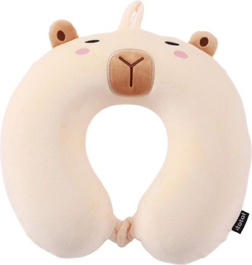Coussin de voyage en forme de fer à cheval Capybara