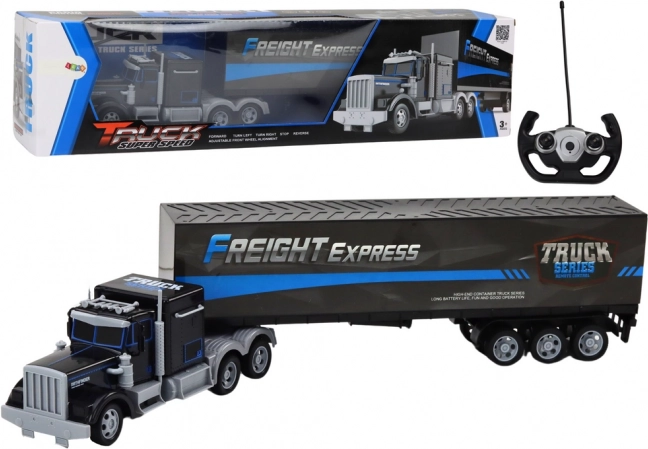 Ensemble routier télécommandé amusant avec lumières LED 27MHz bleu