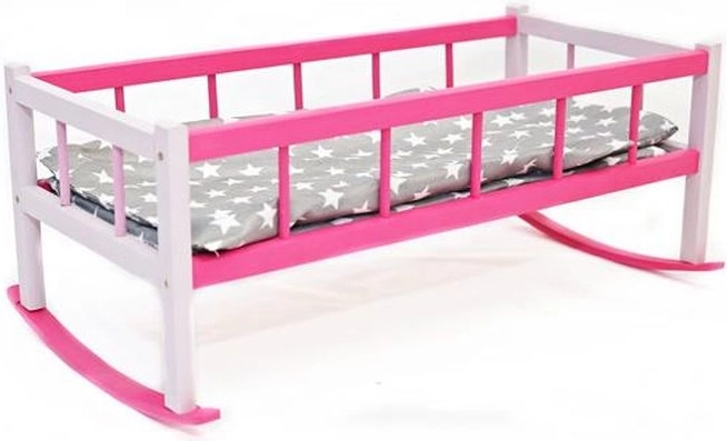 Grand berceau et lit pour poupées avec couette 60 cm (mélange de couleurs) - 1 pièce