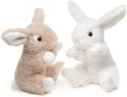 Lapin en peluche éco-responsable 15 cm – 2 couleurs